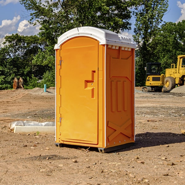 can i customize the exterior of the portable toilets with my event logo or branding in Juno Beach